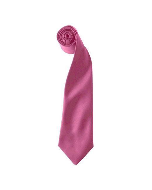 PREMIER Pink Colours Satin Clip Tie (Pack Of 2) () for men