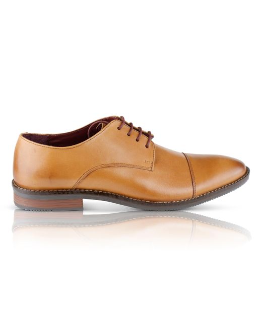 Silver Street London Brown Rufus Derby Shoes for men