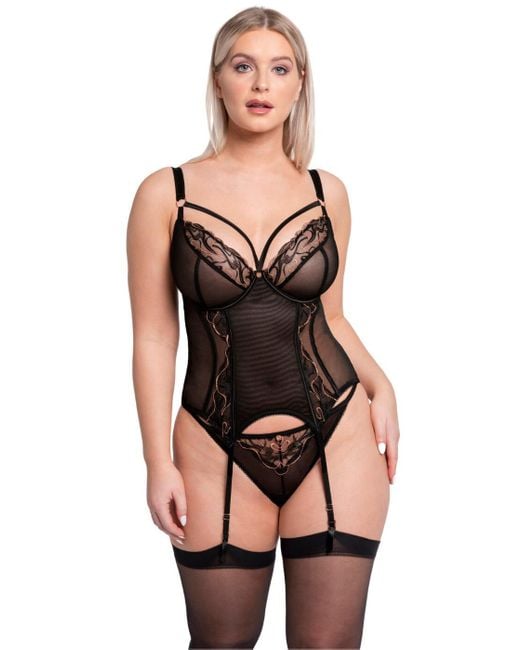 Curvy Kate Black St017702 Fascinate Plunge Basque