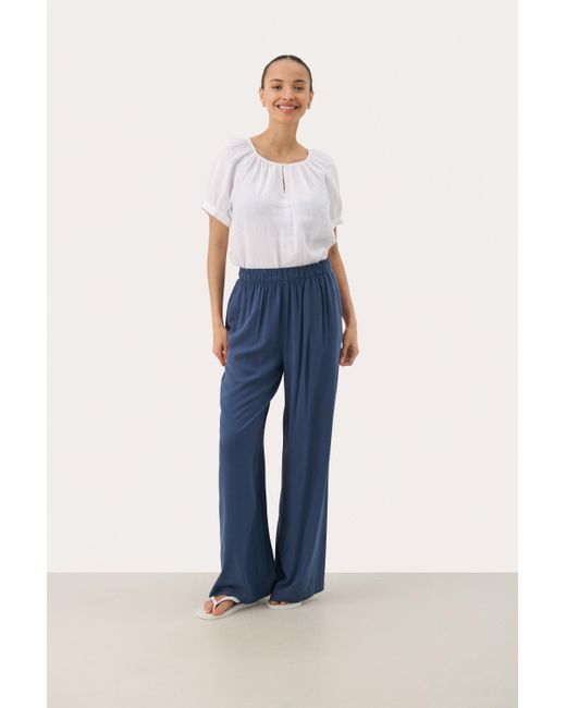 Part Two Blue Casual Hose Easy Fit Oceana