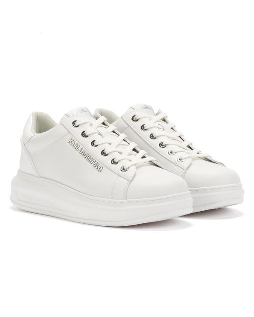 Karl Lagerfeld White Kapri Nft Kounter Sneaker Aus Leder