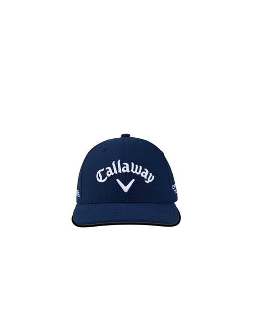 Callaway Apparel Blue Accessories Wordmark Logo Pre Curved Brim Cap for men