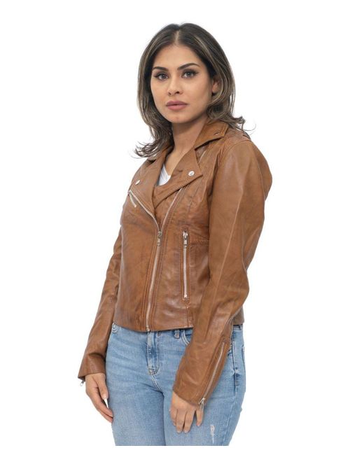 Infinity Leather Blue Biker Jacket-Zanzibar