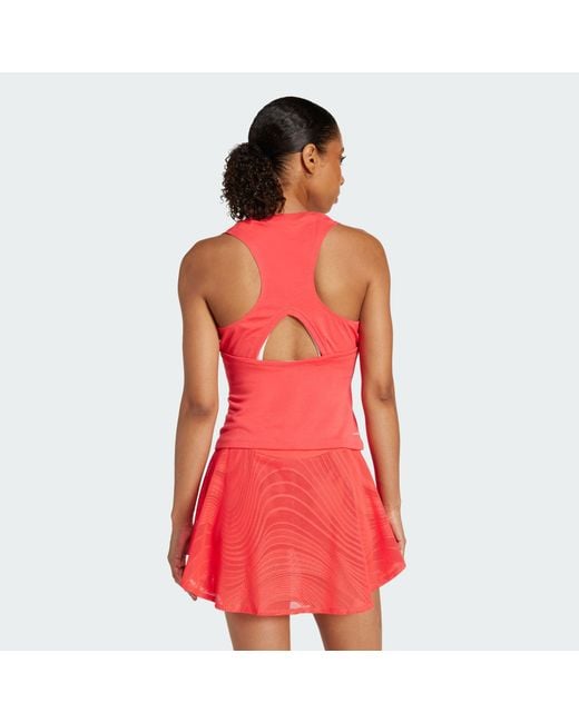 Adidas Originals Red Tennis Pro Climacool Y-Tank Top