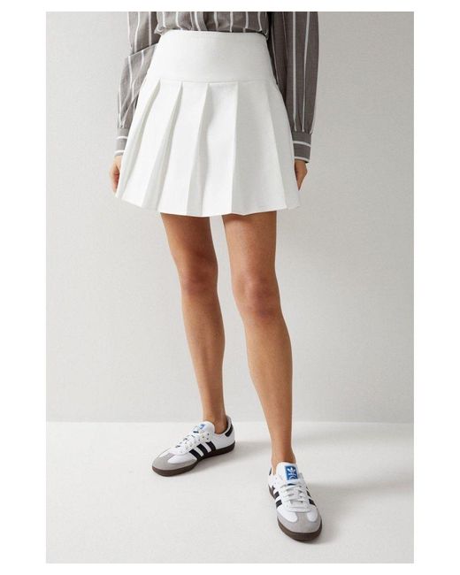 Warehouse Gray Premium Tailored Pleated Mini Skirt