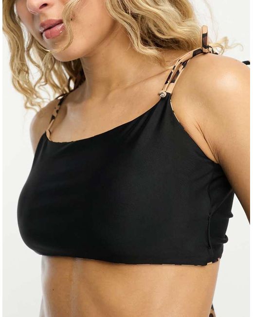 Never Fully Dressed Brown Reversable Crochet Bikini Top Co-Ord