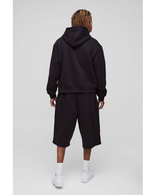 BoohooMAN Black Tall Basic Longline Jersey Shorts for men