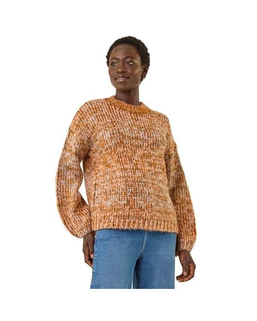 Roman Orange Metallic Ombre Knit Jumper