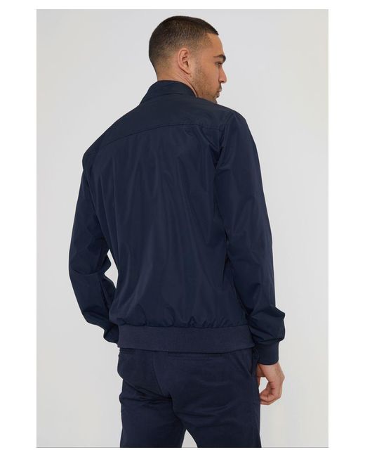 Threadbare Blue Showerproof Harrington Jacket for men