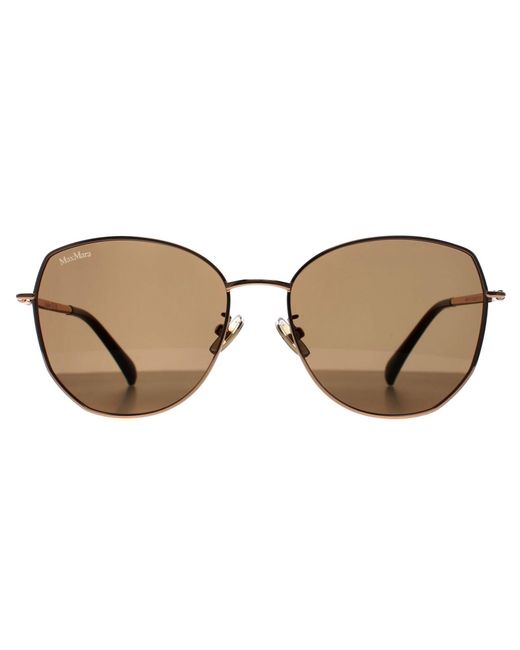 Max Mara Brown Round Mm0114-K Metal