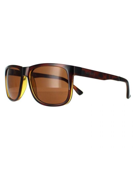 Guess Brown Rectangle Dark Havana Gf0234