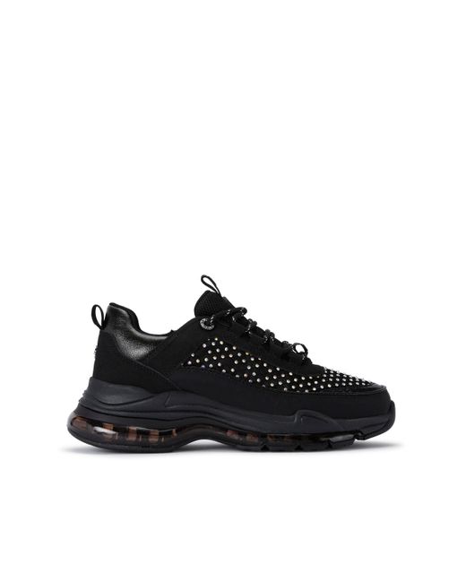 KG by Kurt Geiger Black Legit Lace Up Bling Sneakers
