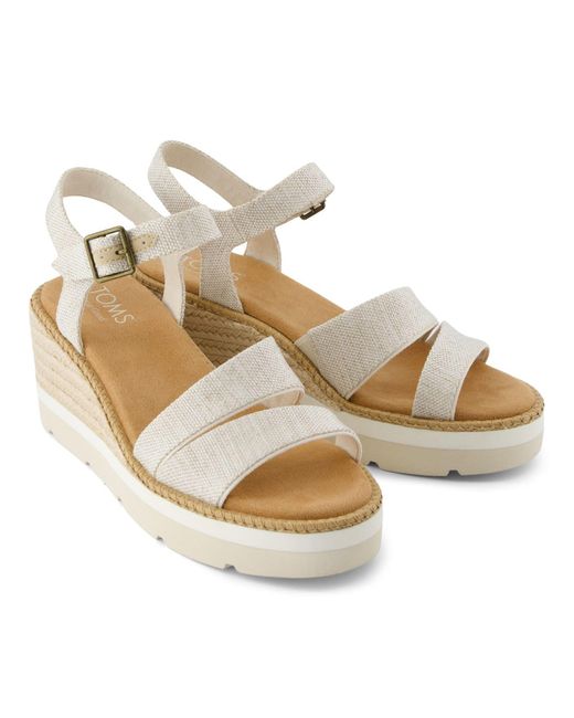 TOMS Metallic Darya Nylon Natural Sandals