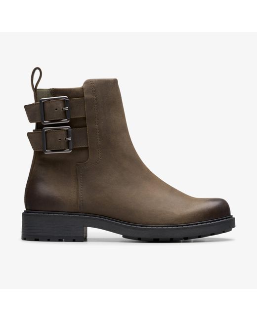 Clarks Black Wide Fit (E) Wide Fit (E) Leather Orinoco2 Boots