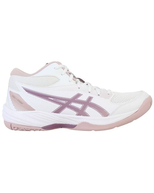 Asics White Gel-Task 4 Mt Volleyball Shoes