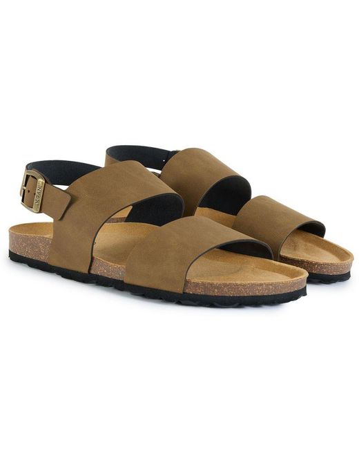 V.Gan Brown Vegan Papaya Comfort Footbed Sandals for men