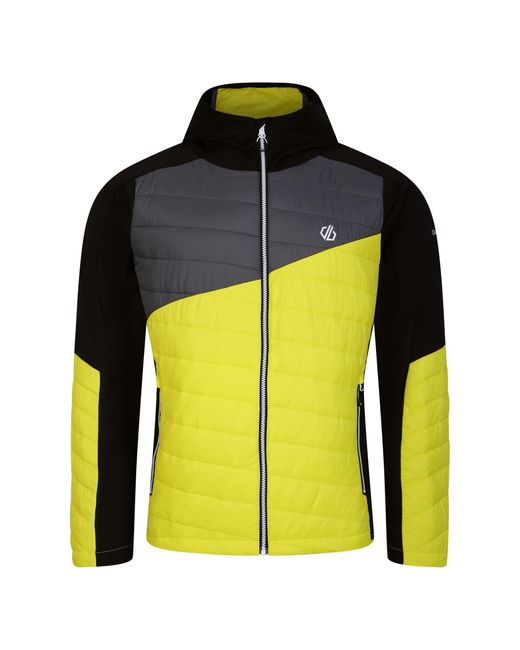 Dare 2b Yellow Touring Contrast Panel Hybrid Jacket (Neon Spring/ for men