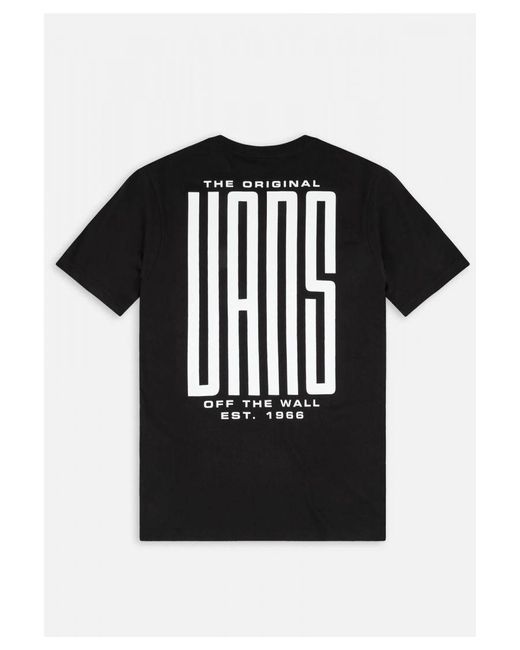 Vans Black Mn Stretched Ss T Shirt Cotton for men