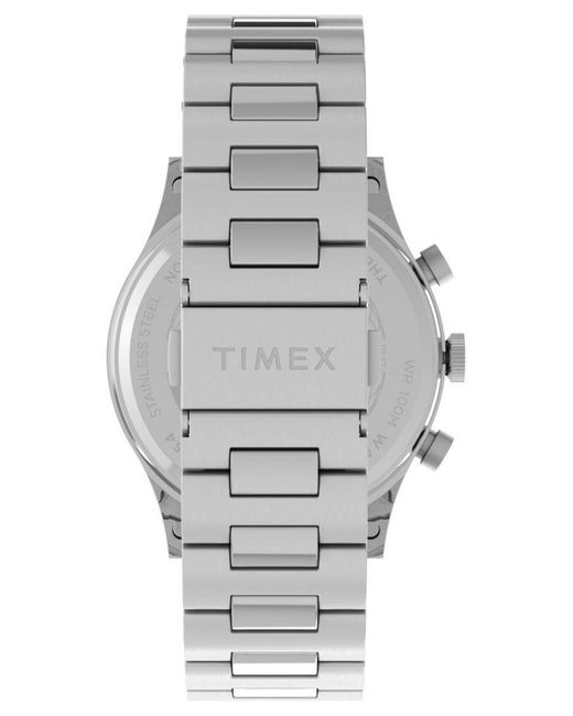 Timex Gray Traditional Chrono Watch Tw2W48200 Stainless Steel (Archived) for men