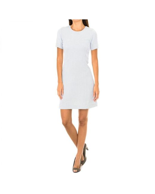 Armani White Short Sleeve And Round Neck Dress 3Y5A12-5N1Iz