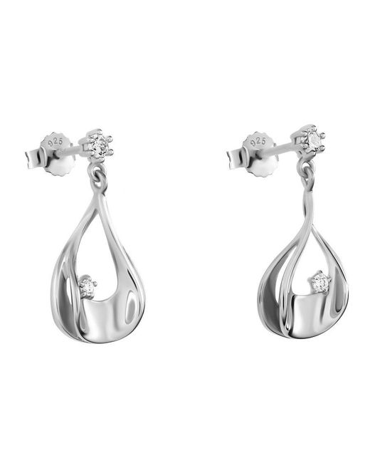 Orphelia Metallic 'Etoile' 925 Sterling Drop Earrings