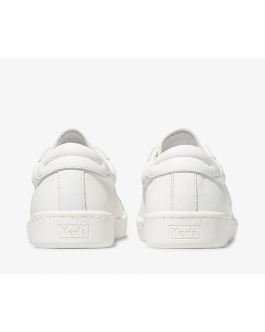 Keds White Ace Leather Shoes With A Cushioned Footbed