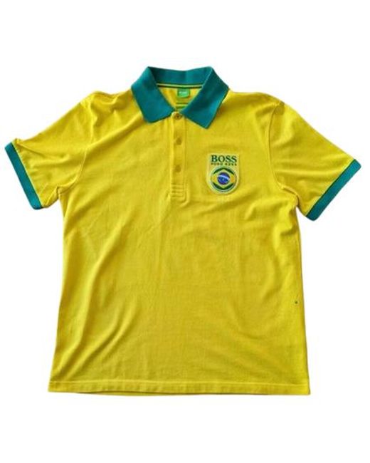 Boss Yellow Paddy Flag Brazil T-Shirt for men
