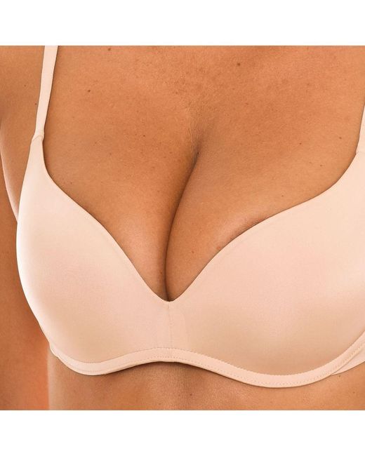 Dim Natural Wireless Push-Up Bra 007He. Enhancement, Support And A Touch Of Elegance