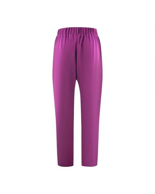 Inoa Purple Solid Tuxedo Trousers