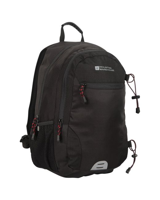 Mountain Warehouse Black 'Quest' Laptop Bag With Bottle Pocket Water Resistant Work Travel School Backpack