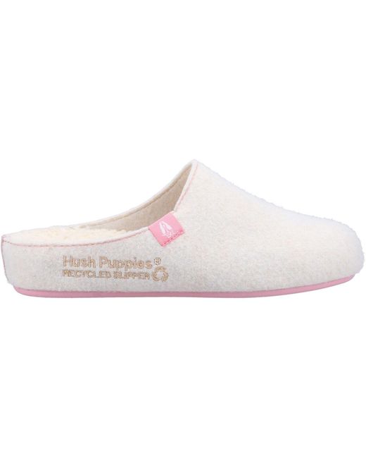 Hush Puppies White The Good 90% Recycled Rpet Slippers