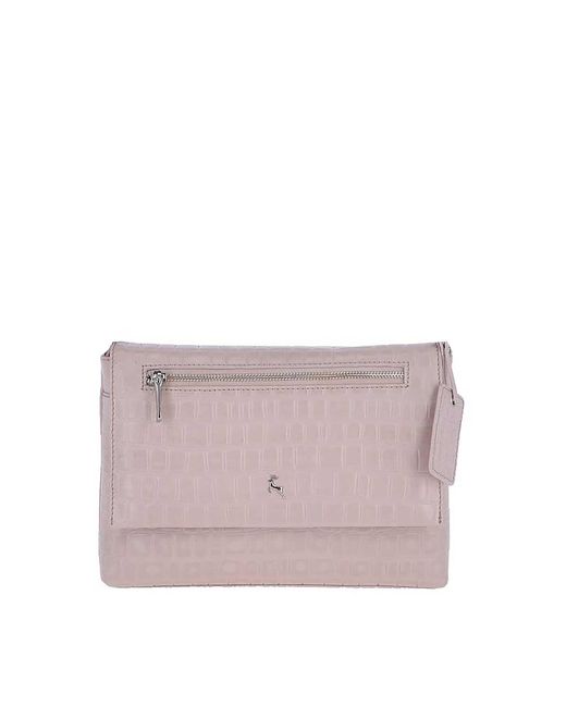 Ashwood Leather Purple Siane' Croc Print Real Crossbody Bag