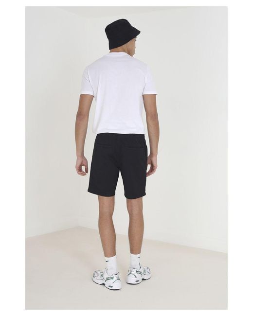 Good For Nothing Black Cotton Twill Chino Shorts for men