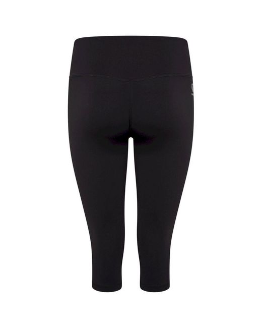 Dare 2b Black Ladies Influential Plain Recycled 3/4 Leggings
