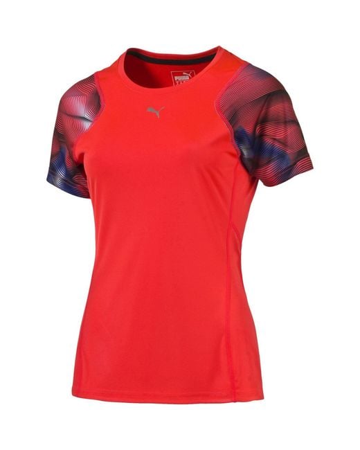 PUMA Red Graphic Ss Tee