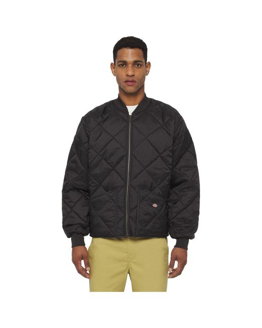 Dickies Black Diamond Quilted Jacket Nylon for men