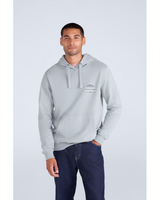 Mountain Warehouse Gray 'River' Hoodie Drawcord Adjustable Hood Cosy Pullover Cotton for men