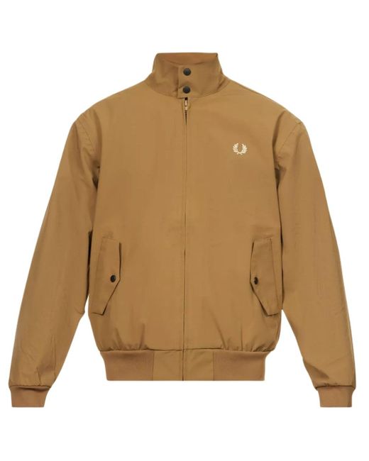 Fred Perry Brown Bonded Zip Through Jacket Polyamide for men