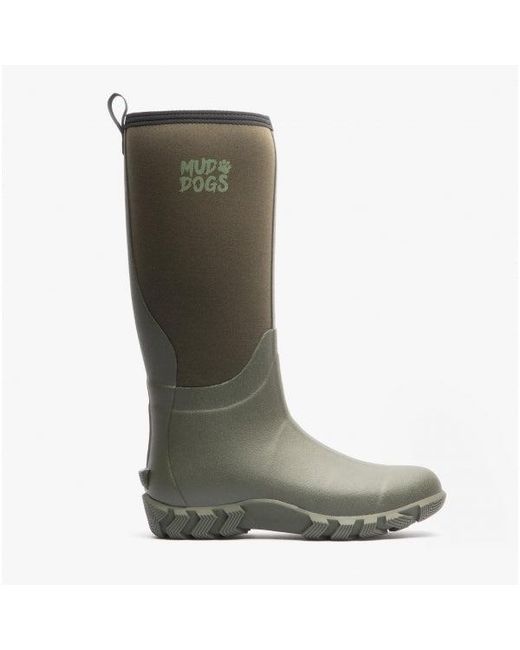 Mud Dogs Green Rutland Tall Neoprene Wellington Boots