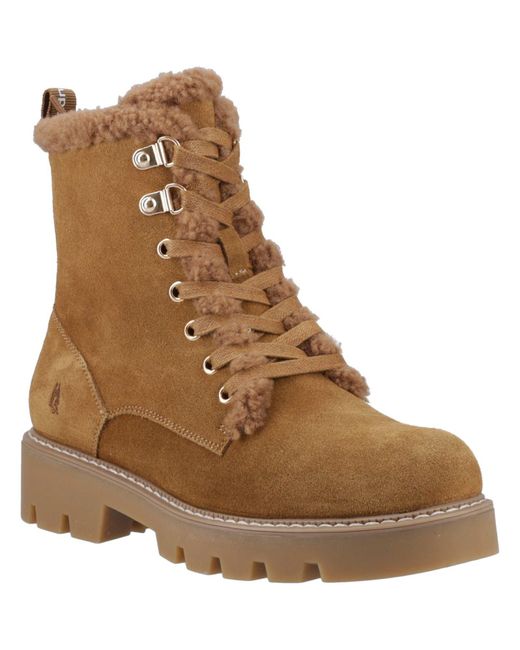Hush Puppies Brown Aurelia Suede Winter Ankle Boots