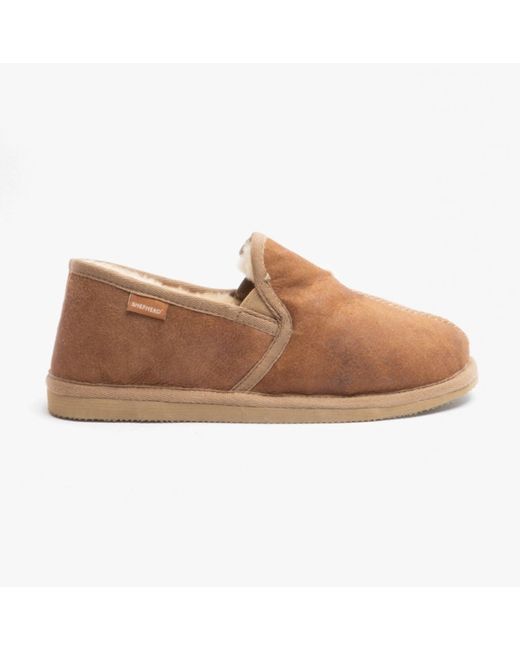 Shepherd Brown Bosse Sheepskin Full Slippers for men