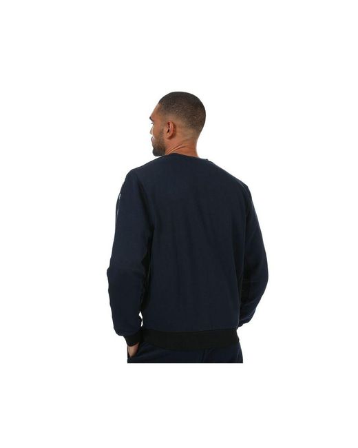Lacoste Sweatshirt Met Logotape Voor , Marineblauw in het Blue voor heren