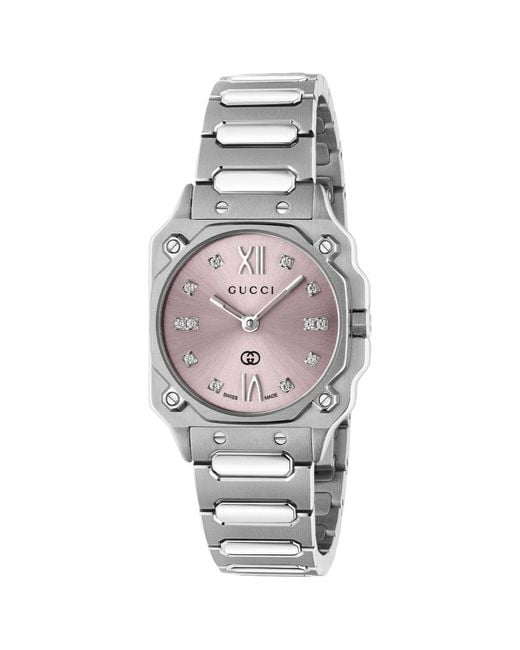 Gucci Metallic G-Flat 24Mm Watch