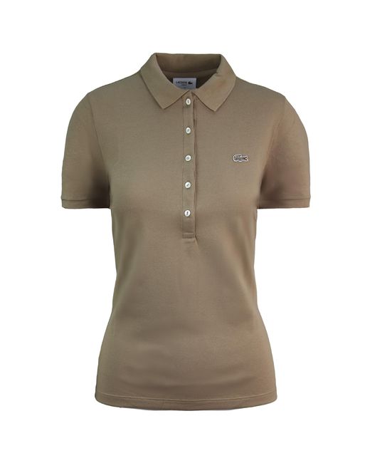 Lacoste Green Slim Fit Short Sleeve Polo Shirt Pf7845 Vdw Cotton