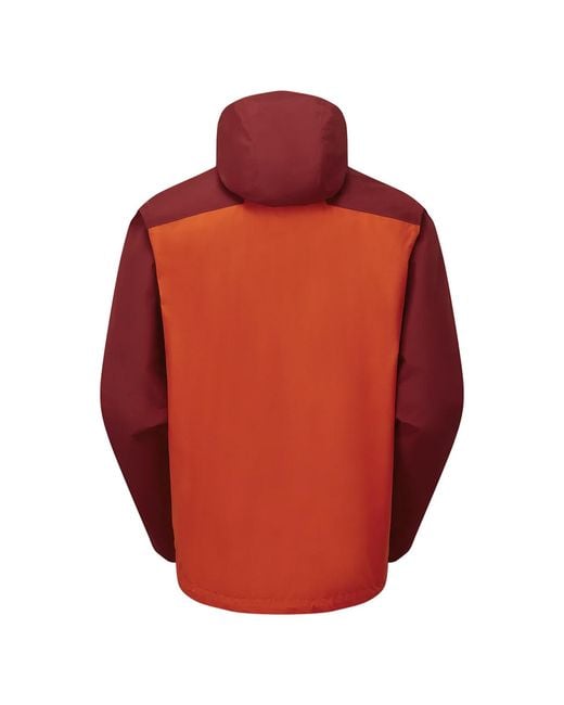 Sprayway Red Waterproof Outdoor Jacket With Hood Windproof Rain Shell Coat for men