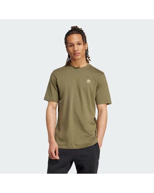 Adidas Green Originals Trefoil T-Shirt Cotton for men