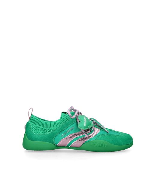 Steve Madden Green Suede Biscotti Sneakers