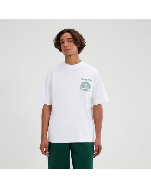Ellesse White Club Di Corsa Tee for men