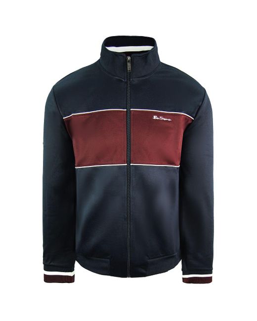Ben Sherman Panelled Navy Track Jacket in het Blue voor heren