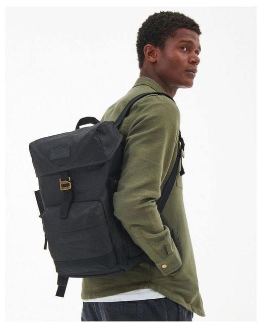 Barbour Essential Wax Backpack in Green Lyst UK